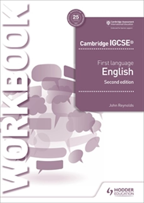 Book cover image for Cambridge IGCSE First Language English Workbook 2nd edition ISBN: 9781510421325